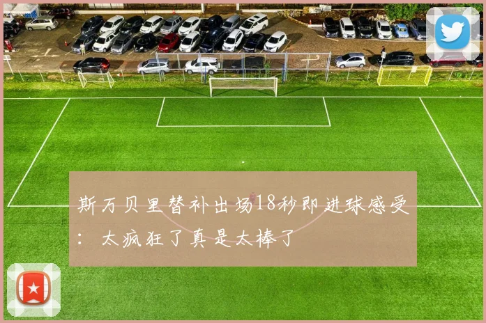 斯万贝里替补出场18秒即进球感受：太疯狂了真是太棒了